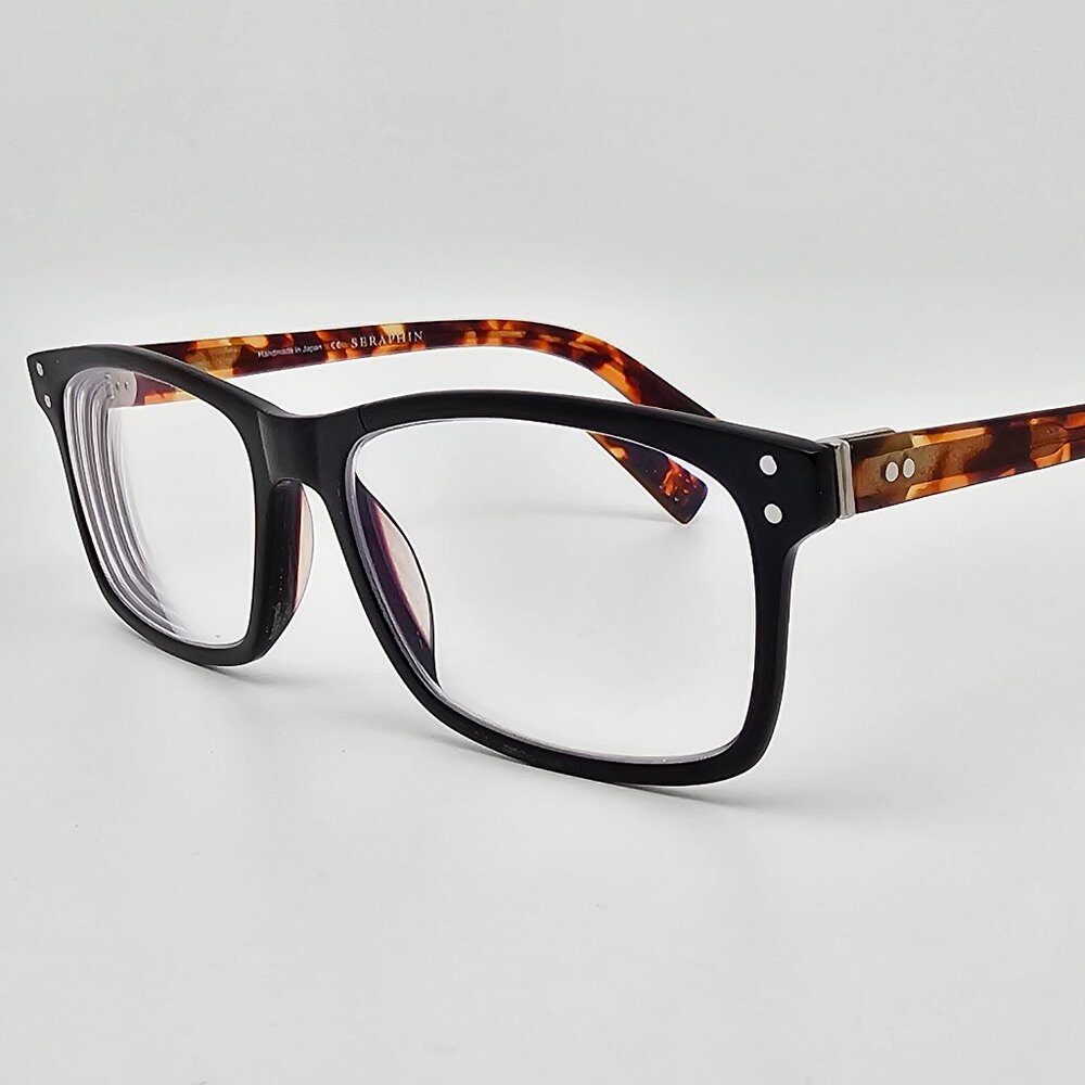 Seraphin by OGI Westbrook 8872 Black Dark Tortoise Eyeglasses Japan 51-17-145
